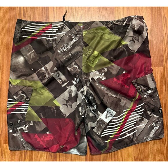 Tony Hawk Board Shorts Mens 38 9" Photo Skater AOP Swim Trunks - Picture 3 of 6